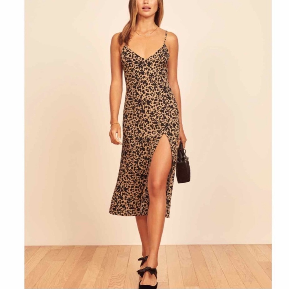 Reformation leopard dress